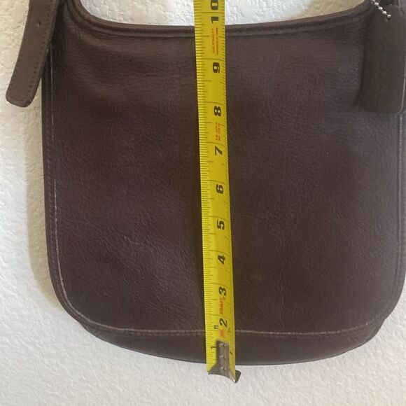 COACH Women’s Vintage Dark Brown Soft Thick Leather Slim Crossbody Bag - Picture 10 of 11